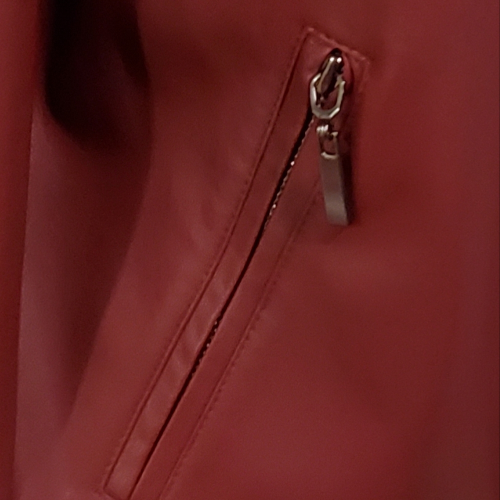 Faux Leather Red Chicos Jacket - Picture 2 of 9